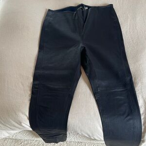 Chic Black Leather Trousers